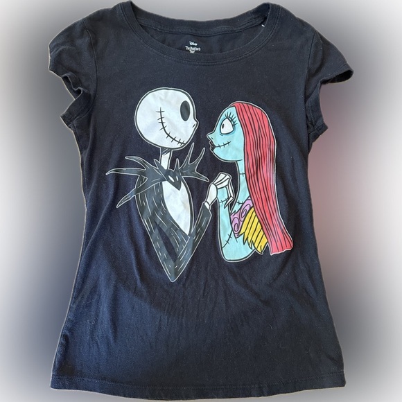 Nightmare Before Christmas Jack & Sally Graphic Tee Size Small - Picture 1 of 3